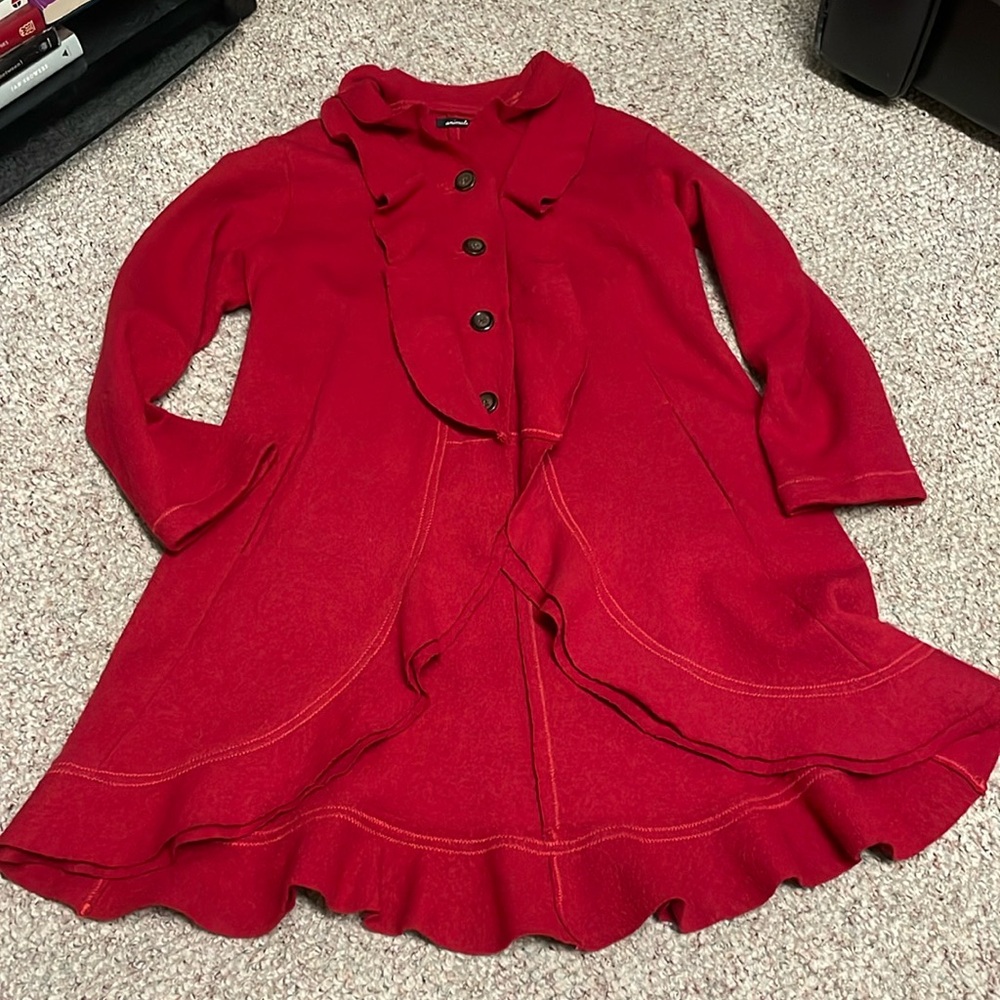 Animale 100% wool cardigan style coat